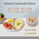 Babador de silicone e Talheres de Silicone para Bebé