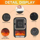 Mini aquecedor elétrico portátil com controlo remoto – calor rápido e seguro.