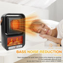 Mini aquecedor elétrico portátil com controlo remoto – calor rápido e seguro.